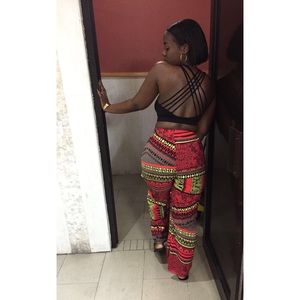 Wide Leg Print Pants